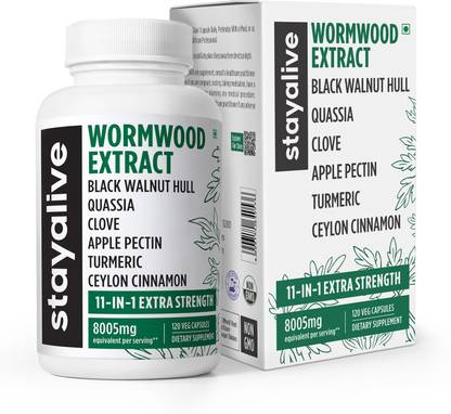stayalive Wormwood Black Walnut Clove Cleanse Extract, Intestinal Health & Gut Support