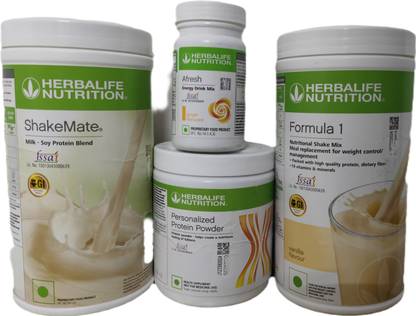 Herbalife Nutrition FORMULA1 VANILLA SHAKE SHAKEMATE &PROTEIN POWDER200GM & AFRESH GINGER