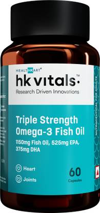 HEALTHKART HK Vitals Triple Strength Fish Oil, 525 mg EPA & 375 mg DHA