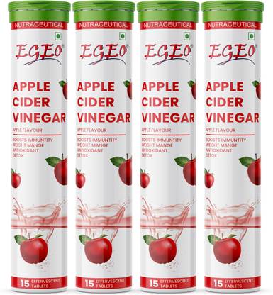EGEO Apple Cider Vinegar Effervescent Tablet with mother,Vit B6 & B12 for weight loss Vinegar