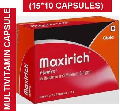 Maxirich MULTIVITAMINS AND MINERALS CAPSULE PACK OF 15 STRIPS (15*10CAPSULE)