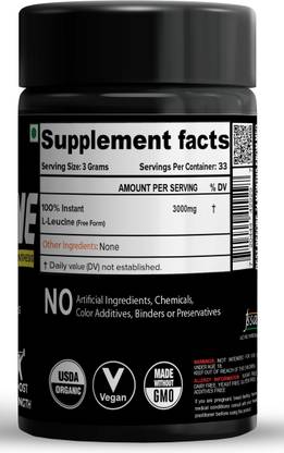 NutriJa Instant L-Leucine Powder -100% Pure & USP Grade