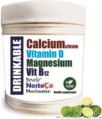 DEVELO Calcium & Vitamin D supplement for Men & Women, non Tablet Form