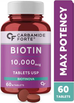 CARBAMIDE FORTE Biotin Tablets 10000 mcg for Hair Growth & Skin for Women & Men