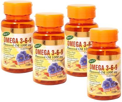 Shrey's Omega 3.6.9 Flaxseed Oil 1000mg Capsule for Heart, Joint, Immunity & Skin
