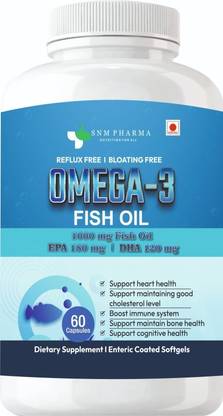SNM Pharma Omega 3 Fish Oil 1000 mg with 180 mg EPA and 120 mg DHA
