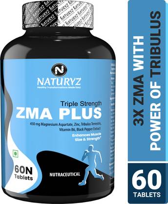 NATURYZ Triple Strength ZMA Plus supplement with Magnesium, Tribulus & other Ingredients