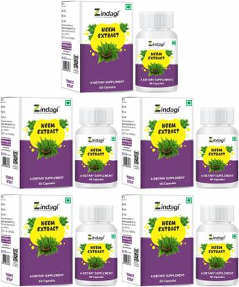 Zindagi Neem Extract Capsules | Dietary Supplement | Anti Bacterial Properties