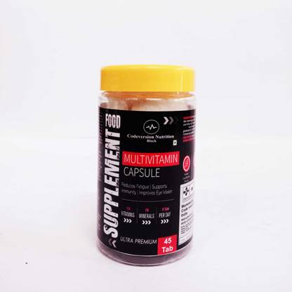 codeversion nutrition Black MULTIVITAMIN CAPSULE/Reduces fatigue Immunity/Improves eye vision