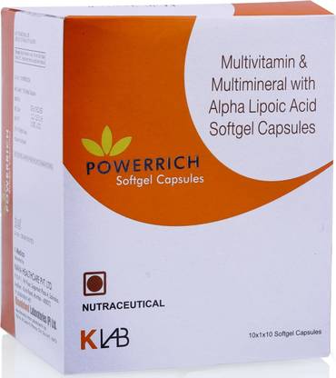 POWERRICH Vitamin E Cap Multivitamin & Multimineral for Immunity, Strong Bones & Energy