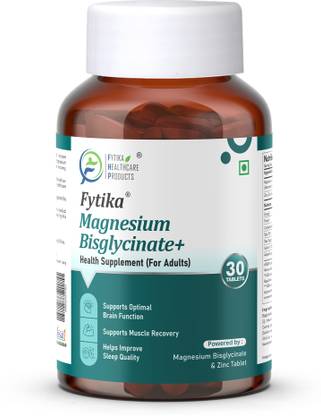 FYTIKA Magnesium Bisglycinate + | High Absorption Chelated Form | 30 Tablets