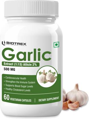 BIOTREX NUTRACEUTICALS Garlic Supplement - 500mg (60 Capsules)