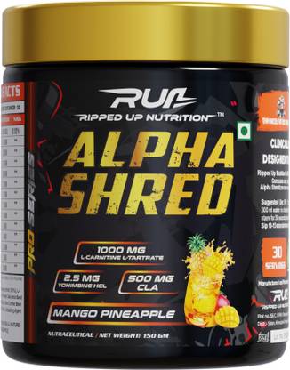 Ripped Up Nutrition Alpha Shred-Pro Series,Fat Burning Powder(Pineapple Mango, 150gm)