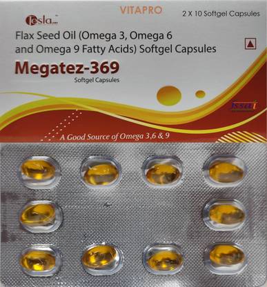 VITAPRO Megatez Omega 369 Derived From Flaxseed Oil Skin Heart Bone Joint Health