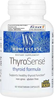 Natural Factors WomenSense, ThyroSense, Thyroid Formula, 60 Vegetarians Capsules