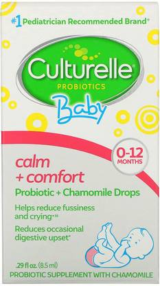 Culturelle Probiotics, Baby, Calm+Comfort, Probiotic+Chamomile Drops, 0-12 Months, (8.5 ml)
