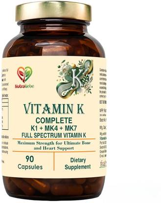 Nutraliebe Vitamin K Complex High Potency Includes Vitamin K1 & Vitamin K2 MK-4 MK-7