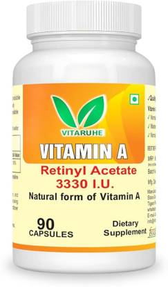 vitaruhe Vitamin A 3330 IU - High Potency Retinyl Acetate