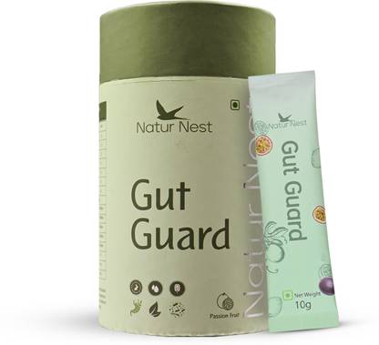 NATUR NEST Gut Guard Supplement| for Long-Term Gut Health|Vegan|Probiotic| 15 sachets