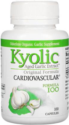 Kyolic Aged Garlic Extract, Cardiovascular, Original Formula, 100 Capsules