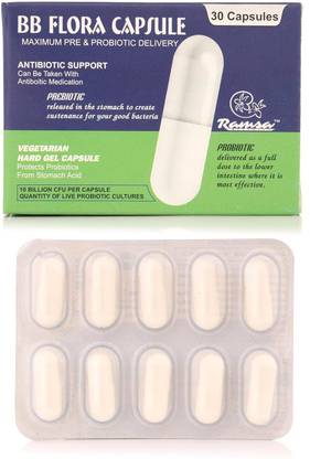 Ramsa Wellness BB FLORA Capsule for Pre & Probiotic with FOS (Pack of 1)