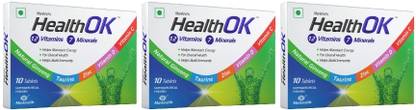 Health Ok Daily Multivitamin With Natural Ginseng for Energy & Overall Health, 10 Tabs x 3