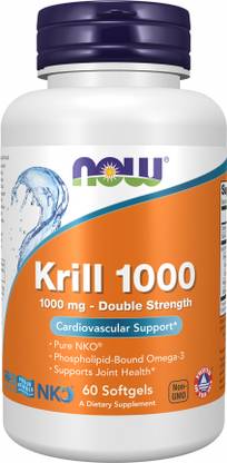 Now Foods Krill 1000, Double Strength 1000 mg 60 Softgels