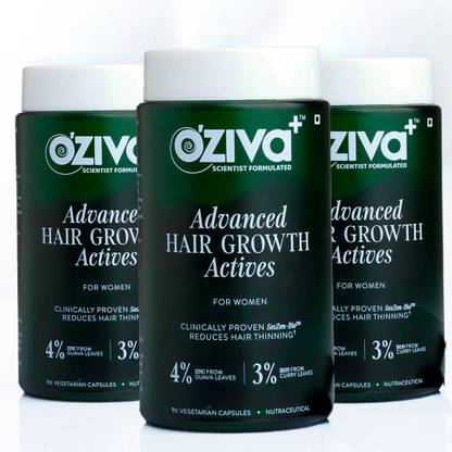 OZiva Advanced Hair Growth Actives| Reduces Thinning Hair & Improves Scalp Coverage