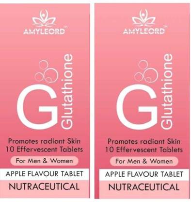Amyleord Glutathione & Vit. C 10 effervescent tablets, Apple flavour For Brighter Skin