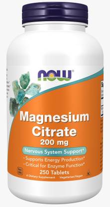 Now Foods Magnesium Citrate 200mg, 250 Tablets