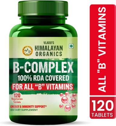 Vlado's Himalayan Organics B- Complex Supplement to Support Cognitive Health - 120 Veg Tablets