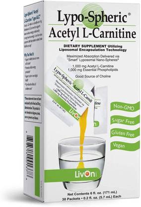 LIVON Lypo-Spheric Acetyl L-Carnitine | Supports Muscle Recovery - 30 Sachets