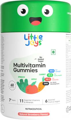 Little Joys Multivitamin Gummies for Kids 7-12 years | Strawberry Flavor | Boosts Immunity
