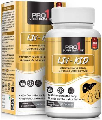 Pro1 Supplements Liv-Kid liver and Kidney Detox with Milk Thistle - 60N