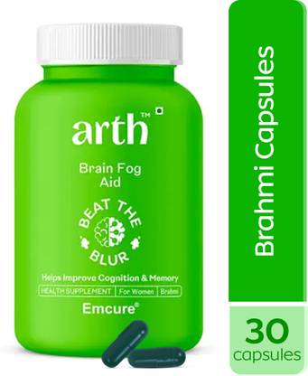 ARTH Brahmi Capsules | Boosts Memory, Focus & Sharpness | By Emcure Pharma
