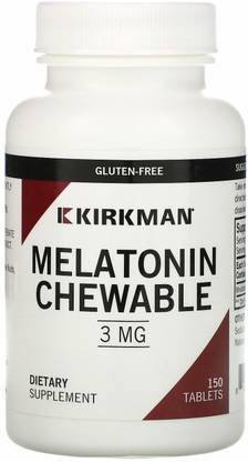 Kirkman Labs Melatonin Chewable, 3 mg, 150 Tablets