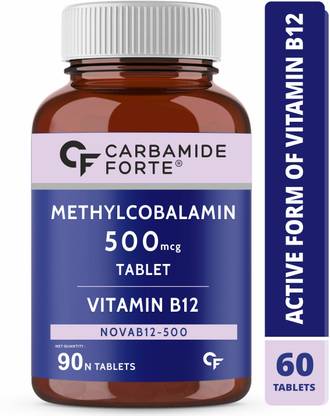 CF Vitamin B12 Tablets 500mcg-Active Form of Methylcobalamin Vitamin ...