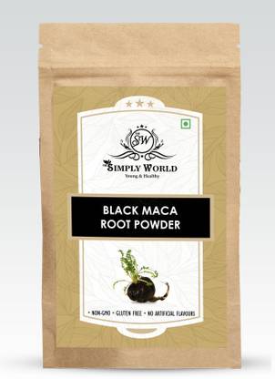 THE SIMPLY WORLD PREMIUM Black Maca Root Powder| Energy & Performance Booster | men and women