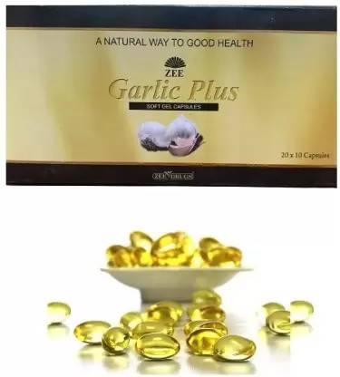 ZEE DRUGS GARLIC PEARLS OR GARLIC PLUS SOFTGEL CAPSULES (10*10CAPSULES)