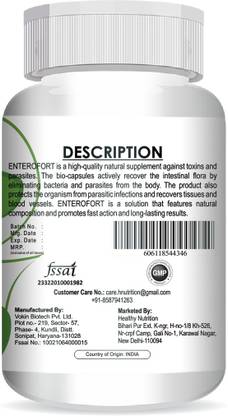 Healthy Nutrition Enterofort For Full Body Detox, Immune Support Supplement for Men & Women