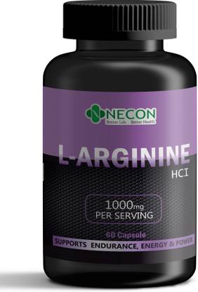NECON HEALTHCARE L-Arginine Capsules Per Serving Supports Endurance, Energy & Power