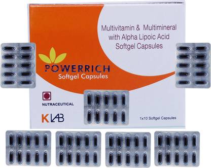 POWERRICH Maxirich Multivitamins Health SUpplement Softgel(Pack Of 7)