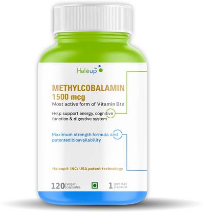 HALEUP Vitamin B12 Tablets 1500mcg -Active form of Methylcobalamin B12 Supplement