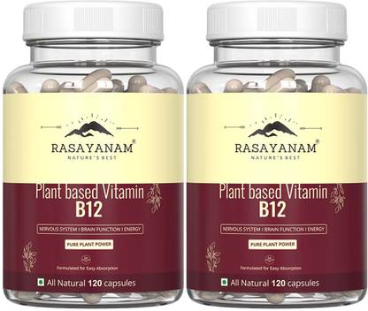 Rasayanam Plant Based Vitamin B12 (Cobalamin)| Supports Nervous System(pack of 2)