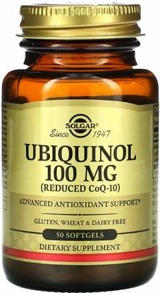 Solgar Ubiquinol (Reduced CoQ10), 100 mg, 50 Softgels