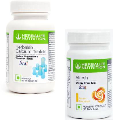 HERBALIFE calcium tablet - 60 tablet + afresh lemon 50g