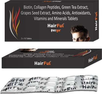 HairFul Daily Multivitamins for Men for 17 Vitamins, Biotin & Minerals