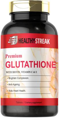 Healthy Streak L Glutathione Skin Lightening with Vitamin E & C Tablets (D61)
