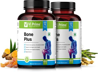 VPrime Bone Plus for Bone Joint, Knee Pain Health Medicine Calcium Veg.Tablets