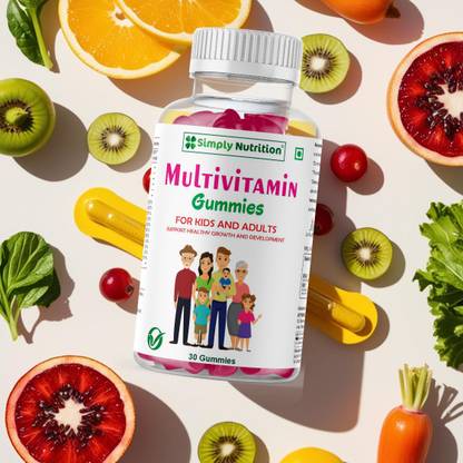 Simply Nutrition Multivitamin Gummy (Vit A, B-complex, C, D3, E, Folic acid, Biotin & Ca)